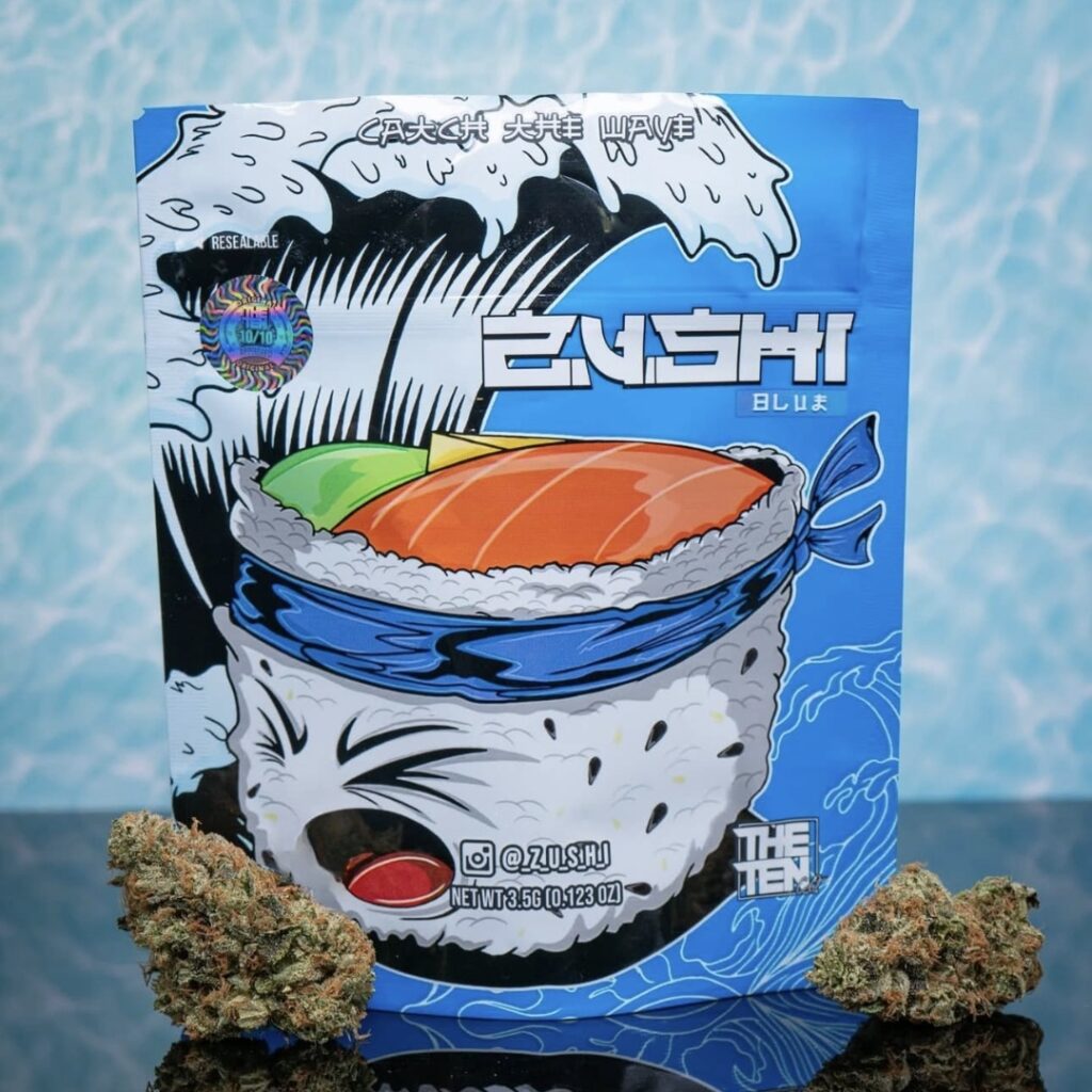 Feminized Blue Zushi Buds Flowers #2 Erstklassige US-Cali-Genetik aus der Kreuzung von Kush Mintz und Zkittlez